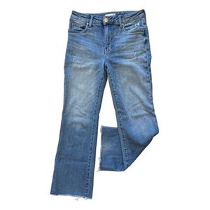 KUT🌹FROM THE KLOTH Kelsey Ankle Flare Jeans 👖 Size 4 | Distressed + Raw Hem ✨